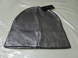 Berretto colore argento e nero lurex donna - Foto 1 di 4