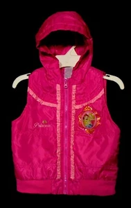 GIRLS "DISNEY PRINCESS" VEST -- HOODED -- 4T -- LOOKS UNUSED - Picture 1 of 2