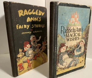 Two 1928 "Raggedy Ann's Magical Wishes" &“R.A. Fairy Stories”by Johnny Gruelle - Imagen 1 de 12