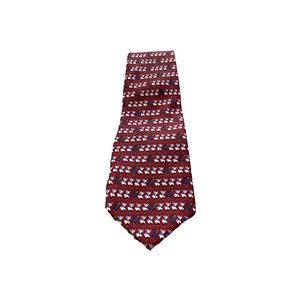 Grant Thomas Mens Tie Silk Red Golfer All Over One Size Classic Designer - Picture 1 of 5