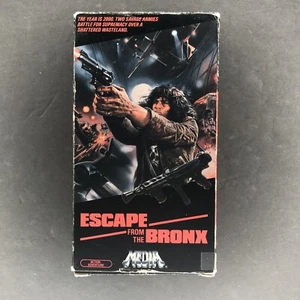 Escape From The Bronx VHS Post-apocalyptic Thriller 1985 Media Full Flaps HTF - Picture 1 of 9