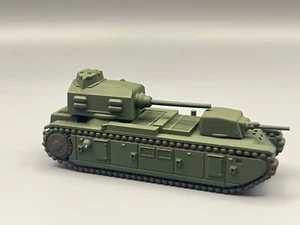 1/144 Segunda Guerra Mundial Francés FCM-F1 Tanque Pesado Pintado Verde (P002) - Imagen 1 de 3