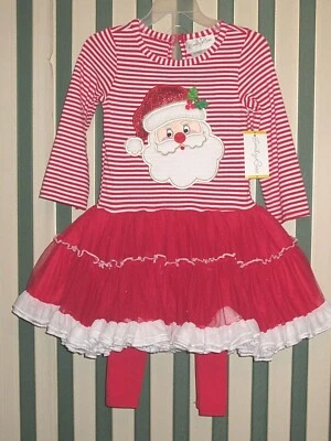 Nuevo con etiquetas Conjunto de vacaciones de Papá Noel rojo de 2 piezas Emily Rose para niñas tallas surtidas Foto 1 de 3