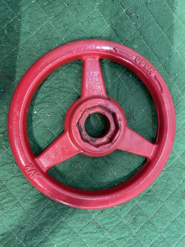 Vintage 10” Industrial Cast Iron Valve Handle Wheel Steampunk Cover