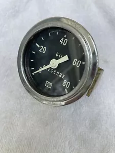 Vintage Stewart Warner mechanical oil pressure gauge brass - Foto 1 di 10