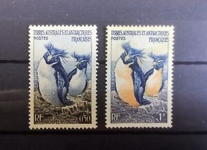 lot 2 timbres colonies françaises TERRES AUSTRALES ET ANTARCTIQUES CROZET
