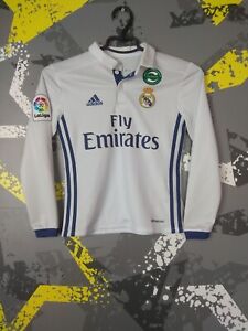 Real Madrid Home football shirt 2016 - 2017 Long Sleeve Adidas Young SZ XS ig93
