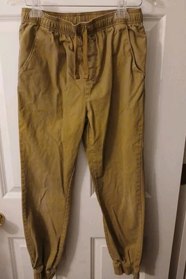 Pantalones Glory Desteñidos, Jóvenes Niños Talla XL, Caqui Tostado, Pantalones Jogger, Cordón, Usados en Excelente Condición Foto 1 de 3
