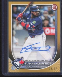 Autógrafos Bowman #PRV-VG 2025 Vladimir Guerrero Jr. oro #/50 automático SN - Imagen 1 de 2