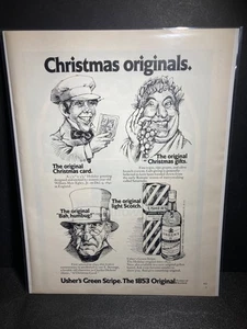 1973  Vintage  Original Print Ad   USHER'S GREEN STRIPE-The 1853 Original. - Picture 1 of 1