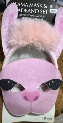 Llama Mask and Headband set Lama Costume Accessories - Image 1 of 2