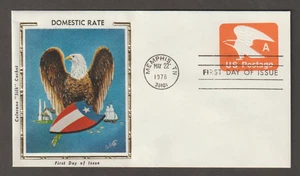 US Colorano Silk FDC postal card Domestic rate Eagle 1978 - Picture 1 of 1