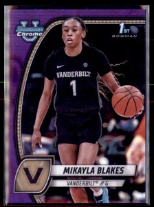 Bowman 2025 cromo U púrpura lava Mikayla Blakes Vanderbilt 55 1st Bowman - Imagen 1 de 2