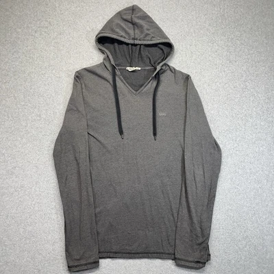 Vans Heritage Hoodie Women’s Large Gray Lightweight V-Neck Surf Skate - Image 1 of 4