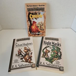 The Cleric Quintet Forgotten Realms Series Set Books 1-3 R.A. Salvatore Drizzt - Imagen 1 de 14