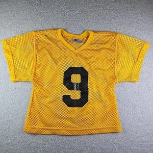 Champro Sports Number 9 Football Jersey Youth Medium Yellow Sports Mesh - Picture 1 of 15