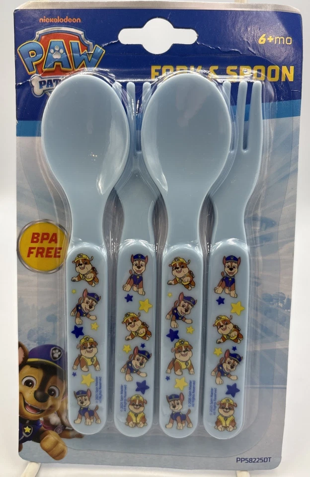 Nickelodeon Paw Patrol Fork & Spoon 4-pack Set Pink