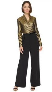 Mono Tommy Hilfiger para mujer con cinturón brillante negro/dorado - talla 8 - Imagen 1 de 6