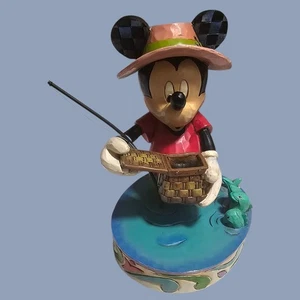 Disney Traditions Jim Shore Mickey "I'd Rather be Fishing" Hand Made - Bild 1 von 5