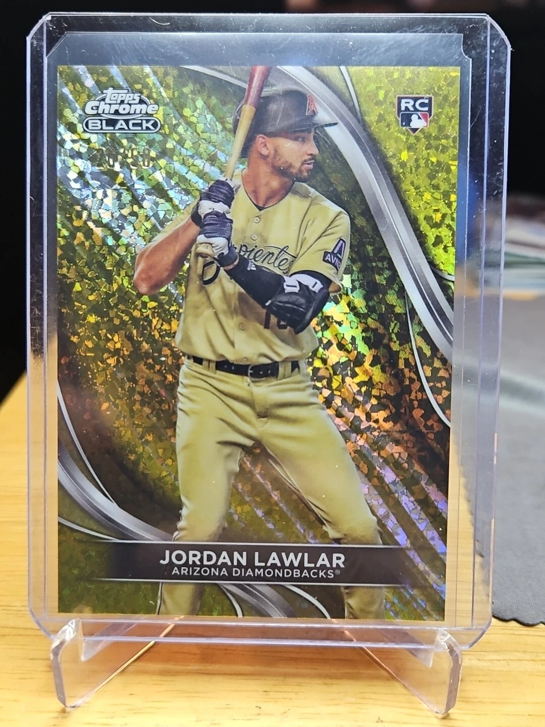 2024 Topps Chrome Black Gold Mini-Diamond Refractors #3 Jordan Lawlar RC /50