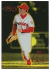 1995 Select Certified Mirror Gold #11 Will Clark Texas Rangers