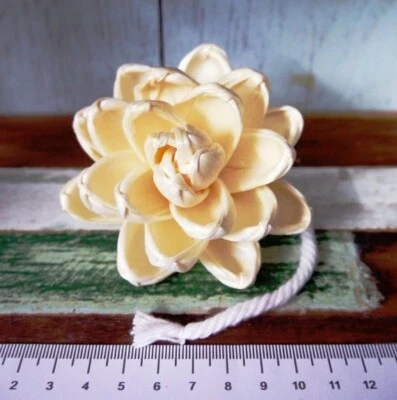 9 Lotus Sola Wood Diffuser Flowers 8 cm Dia. with Cotton Rope. for Decorate - Image 1 of 4