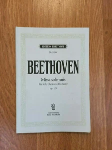 BEETHOVEN MISSA SOLEMNIS OPUS 123 SHEET MUSIC SOFTCOVER BOOK - Picture 1 of 2