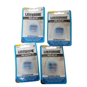 Listerine Ultraclean Dental Floss Oral Care Mint-Flavored 4 Packs Sealed Reach - Picture 1 of 6