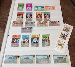 x5 sets x1 part set of Christmas Collections Guernsey Stamps  1972-1986 MNH - Picture 1 of 1