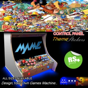 Multi Character Arcade Control Panel Artwork Stickers Graphics Stickers vinyl  - Picture 1 of 1