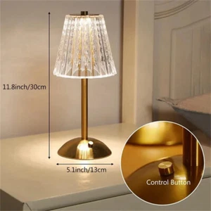 Creative Vintage Crystal Lamp Bedroom Bedside Lamp * - Photo 1/10
