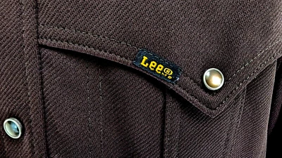 Camisa LEE Western Vintage Años 70 Marrón Poliéster Ocio Perla Broches de presión Para hombres M COMO NUEVA Foto 1 de 4