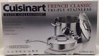 Cuisinart French Classic Tri-Ply Stainless 13-Piece Cookware Set In Silver New