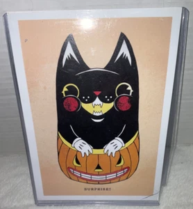 Eingelegte Punks Druck Mini Poster Halloween schwarze Katze Überraschung gruselig 5 x 7" CH - Bild 1 von 5