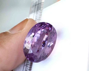 Piedras preciosas sueltas corte facetado ovalado púrpura amatista brasileña natural AAA de 21,60 quilates - Imagen 1 de 5