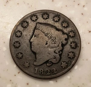 1822 LARGE CENT American Penny United States Coin Lot - Picture 1 of 4