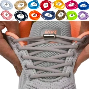 No Tie Elastic Shoe Laces Adult Kids Trainer Lace Lazy Easy No-tie Shoelaces UK - Picture 1 of 19