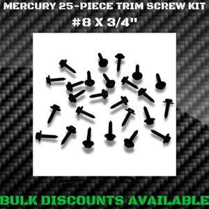 1957+ Mercury Colony Park Interior Exterior Wheel Molding Trim Screws #8 X 3/4" - Foto 1 di 2