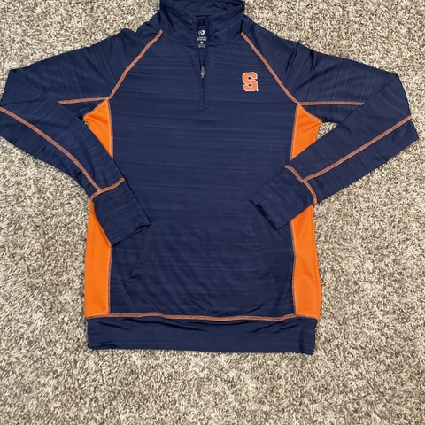 Syracuse Orange Shirt Womens Medium Blue 1/4 Zip Long Sleeve Colosseum 1075 Cover