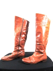 Nine West Brown Leather Tall Over The Knee Riding Boots Women Sz 10  M - Picture 1 of 13