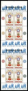 GIBILTERRA BLOCCO 2 COPPIA VERTICALE ** MNH lettere 1B + 1G z2632 - Foto 1 di 2