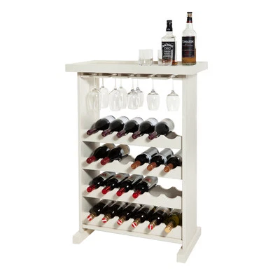 New Real Wooden Wine Rack / Cabinet, Pinot 24 White Pearl, Kitchen / Bar - Image 1 of 4
