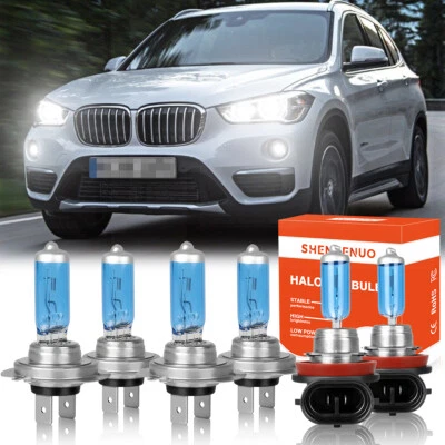 Para BMW X1 2012-2018 4200K - 6x bombillas halógenas haz alto bajo + faro antiniebla Foto 1 de 4