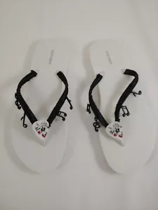 AUSVERKAUF Neu OOAK handgefertigte Flip Flops 7-8 Musik Thema Tattoo Johnny Gitarren-Plektrum - Bild 1 von 4