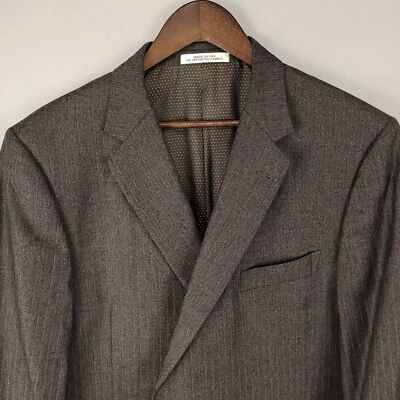 Joseph Abboud Blazer Mens 48R Brown Striped E Thomas Wool Custom Sport Coat Foto 1 de 4