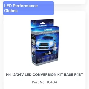 Narva H4 Ultima 12/24V DUAL Voltage 5700K LED Headlight Conversion Kit 18404 - Picture 1 of 5