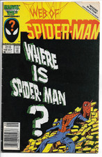 Web of Spider-Man 18 KEY 1st Eddie Brock (Venom) cameo Newsstand edition