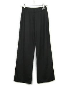 EVERLAST Women's Size M Black Athletic Pants Wide Leg White Stripe Elastic - Picture 1 of 7