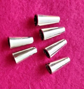 6 Sterling Silver 1/2" Cones, Multi Strand End / Bead Cap 15 mm, 8 X 4.7 mm - Picture 1 of 2