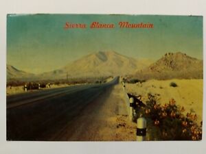 Sierra Blanca Mountain Texas El Paso Vintage Postcard